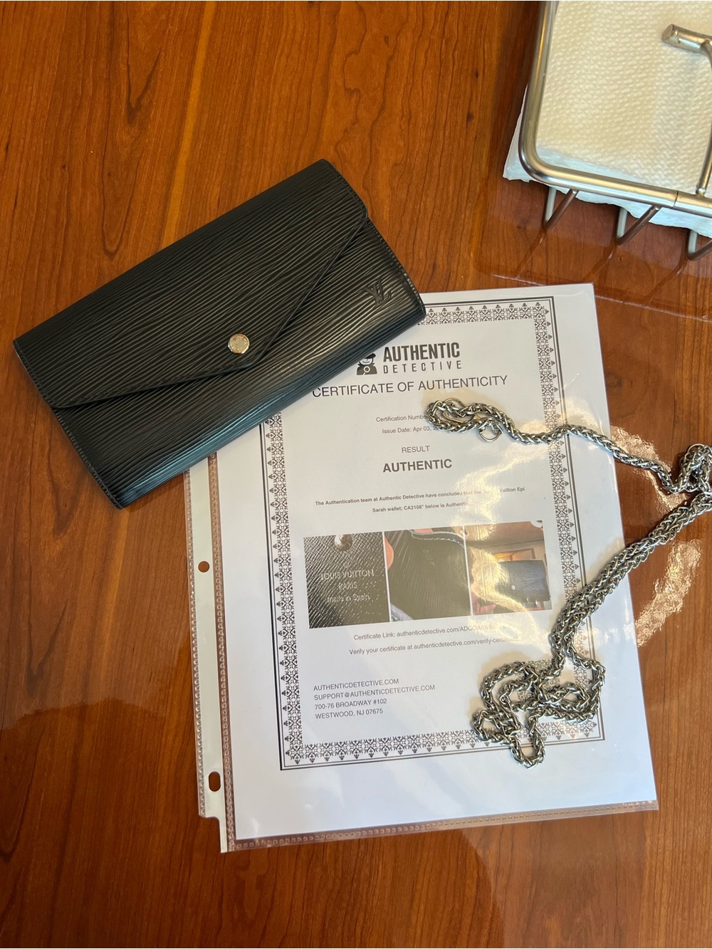 Louis Vuitton Black Epi Leather Wallet